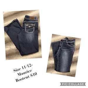Size 11/12 Maurices Bootcut Jeans.
